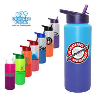 Mood 32 oz. Sports Bottle with Straw Cap Lid